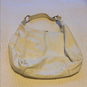 Chic Cream Leather Hobo Bag